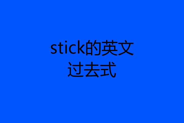 stick的英文过去式
