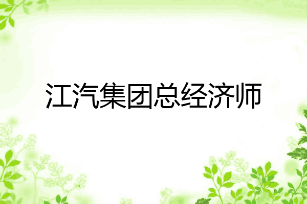 江汽集团总经济师