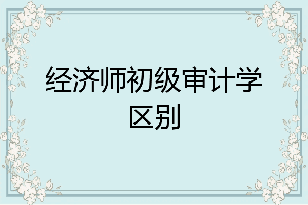 经济师初级审计学区别