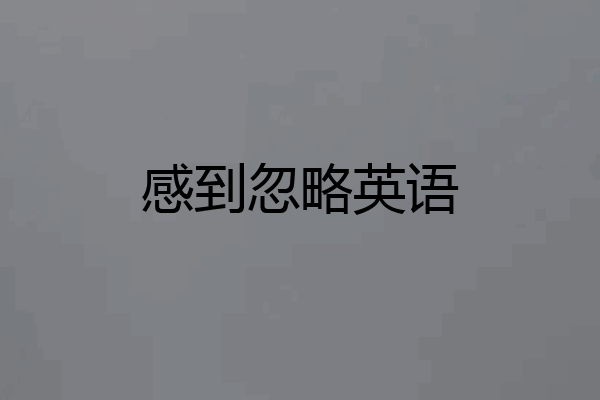 感到忽略英语