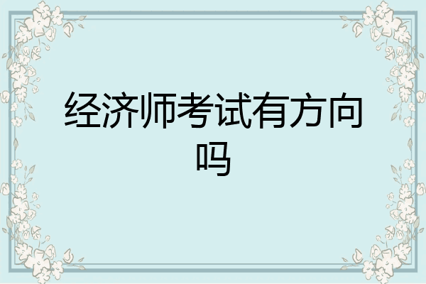 经济师考试有方向吗