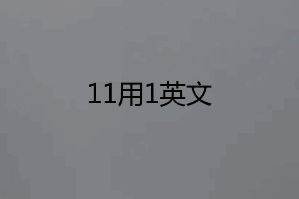11用1英文