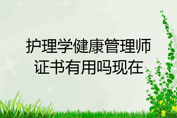 护理学健康管理师证书有用吗现在