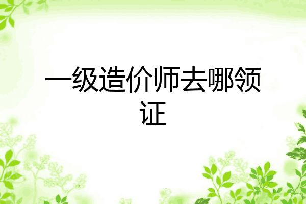 一级造价师去哪领证