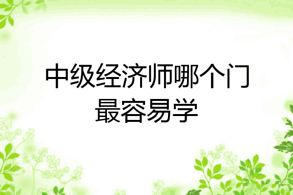 中级经济师哪个门最容易学