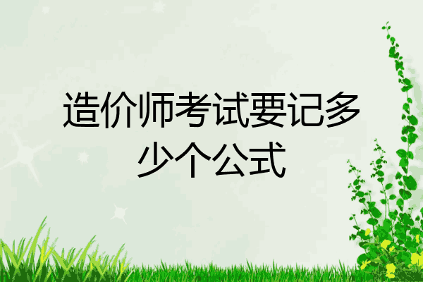 造价师考试要记多少个公式