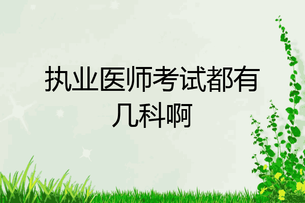 执业医师考试都有几科啊