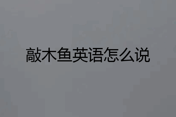 敲木鱼英语怎么说