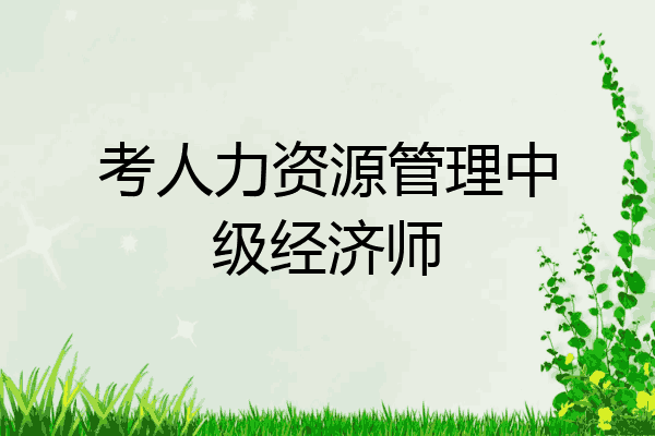 考人力资源管理中级经济师