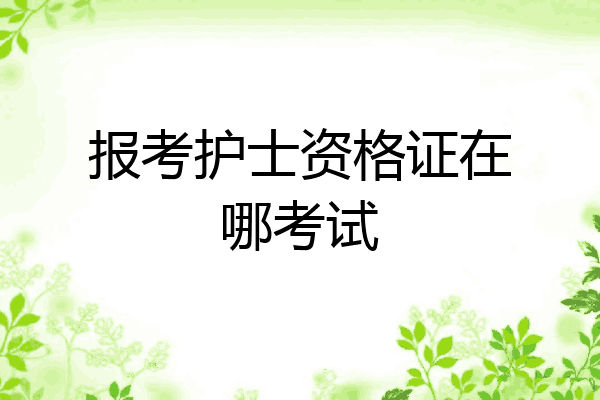 报考护士资格证在哪考试