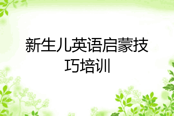 新生儿英语启蒙技巧培训