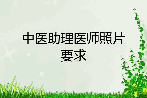 中医助理医师照片要求