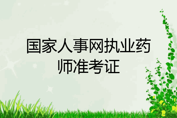 国家人事网执业药师准考证