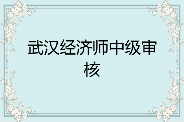 武汉经济师中级审核