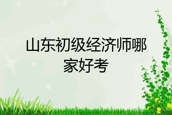 山东初级经济师哪家好考