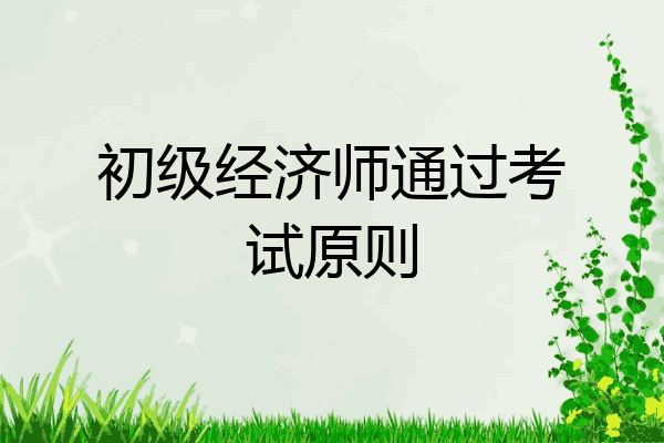 初级经济师通过考试原则