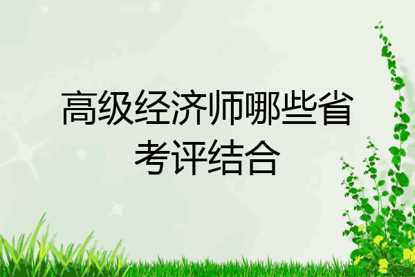 高级经济师哪些省考评结合