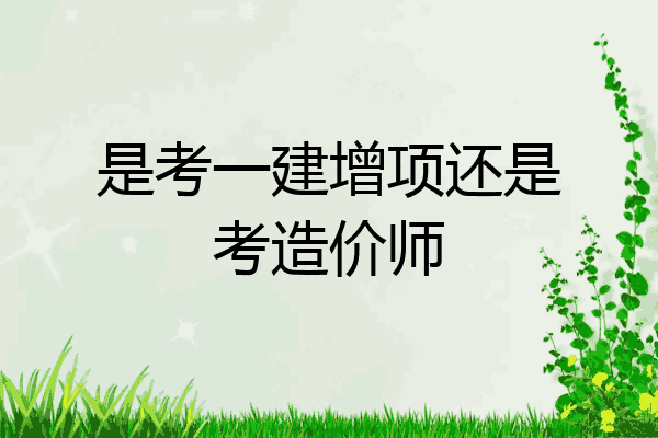 是考一建增项还是考造价师