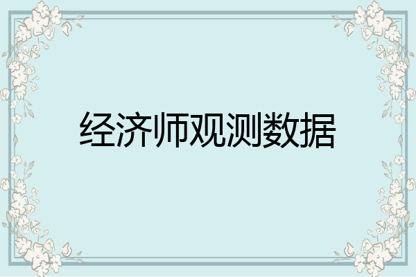 经济师观测数据