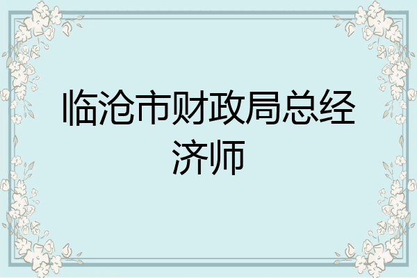 临沧市财政局总经济师