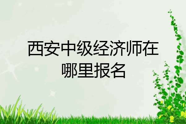 西安中级经济师在哪里报名
