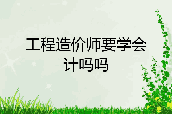 工程造价师要学会计吗吗