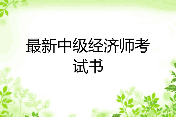 最新中级经济师考试书
