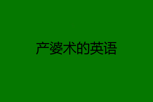 产婆术的英语