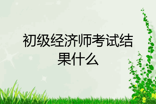 初级经济师考试结果什么