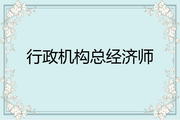 行政机构总经济师