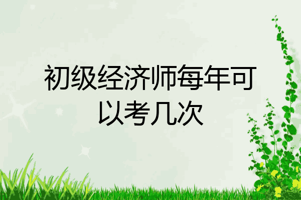 初级经济师每年可以考几次