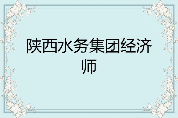 陕西水务集团经济师