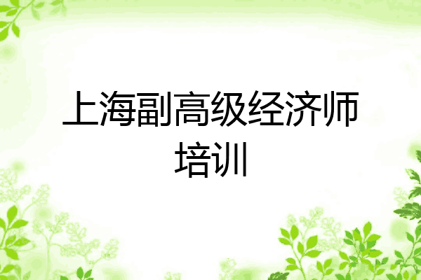 上海副高级经济师培训