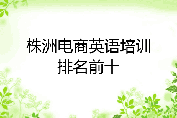 株洲电商英语培训排名前十