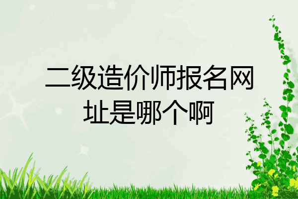 二级造价师报名网址是哪个啊