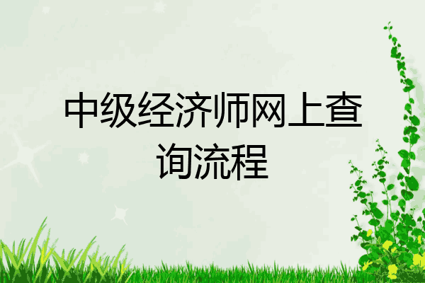 中级经济师网上查询流程