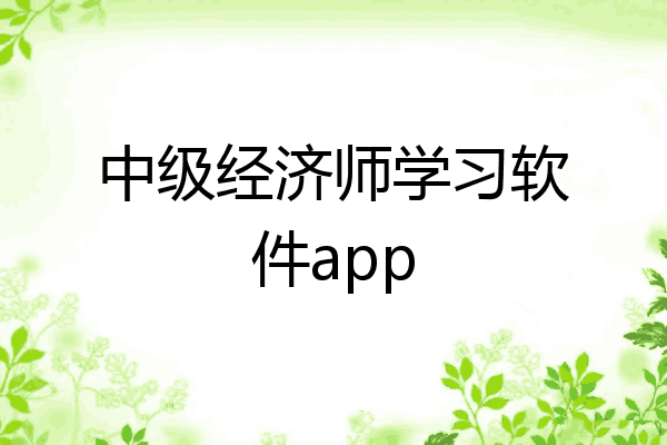 中级经济师学习软件app