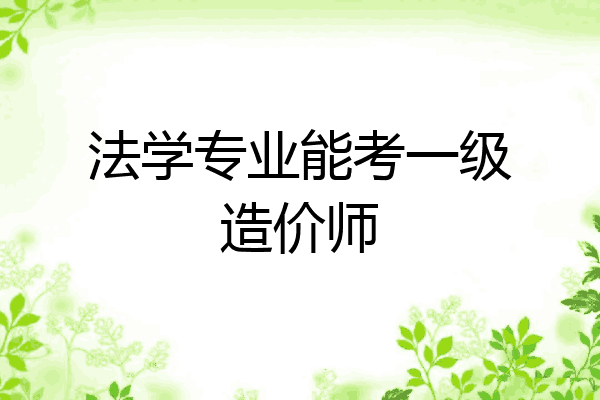 法学专业能考一级造价师