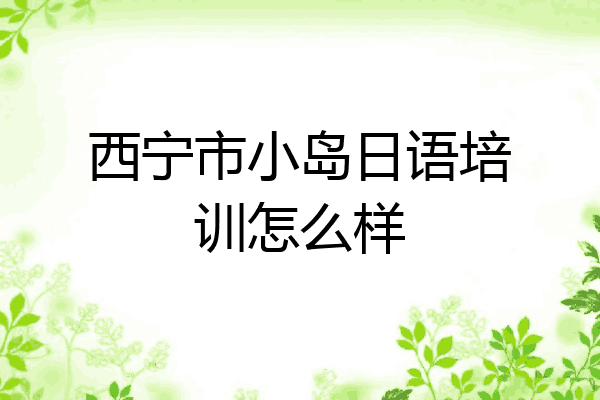 西宁市小岛日语培训怎么样