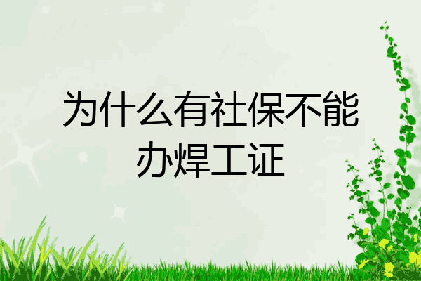 为什么有社保不能办焊工证