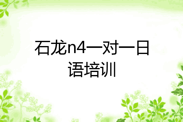 石龙n4一对一日语培训
