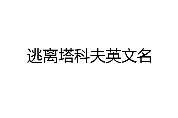 逃离塔科夫英文名