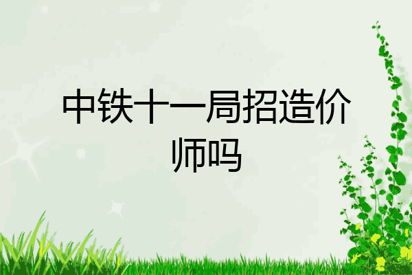 中铁十一局招造价师吗