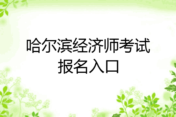 哈尔滨经济师考试报名入口