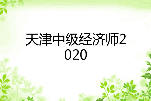 天津中级经济师2020