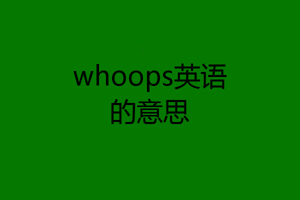 whoops英语的意思