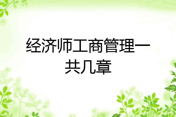 经济师工商管理一共几章