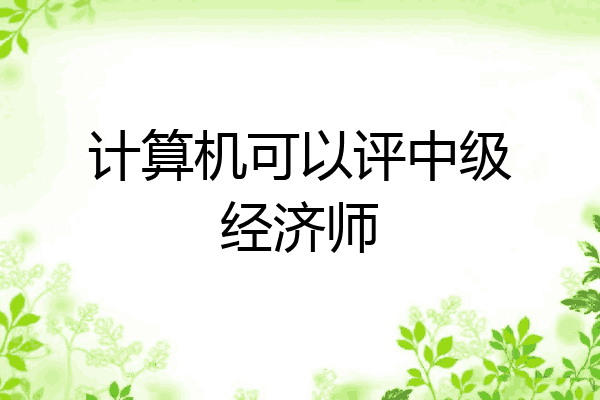 计算机可以评中级经济师