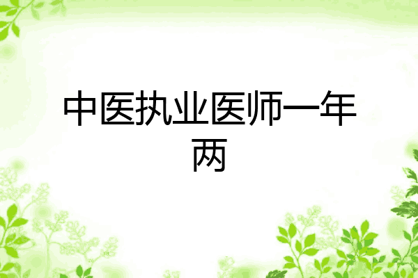 中医执业医师一年两