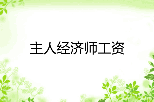 主人经济师工资